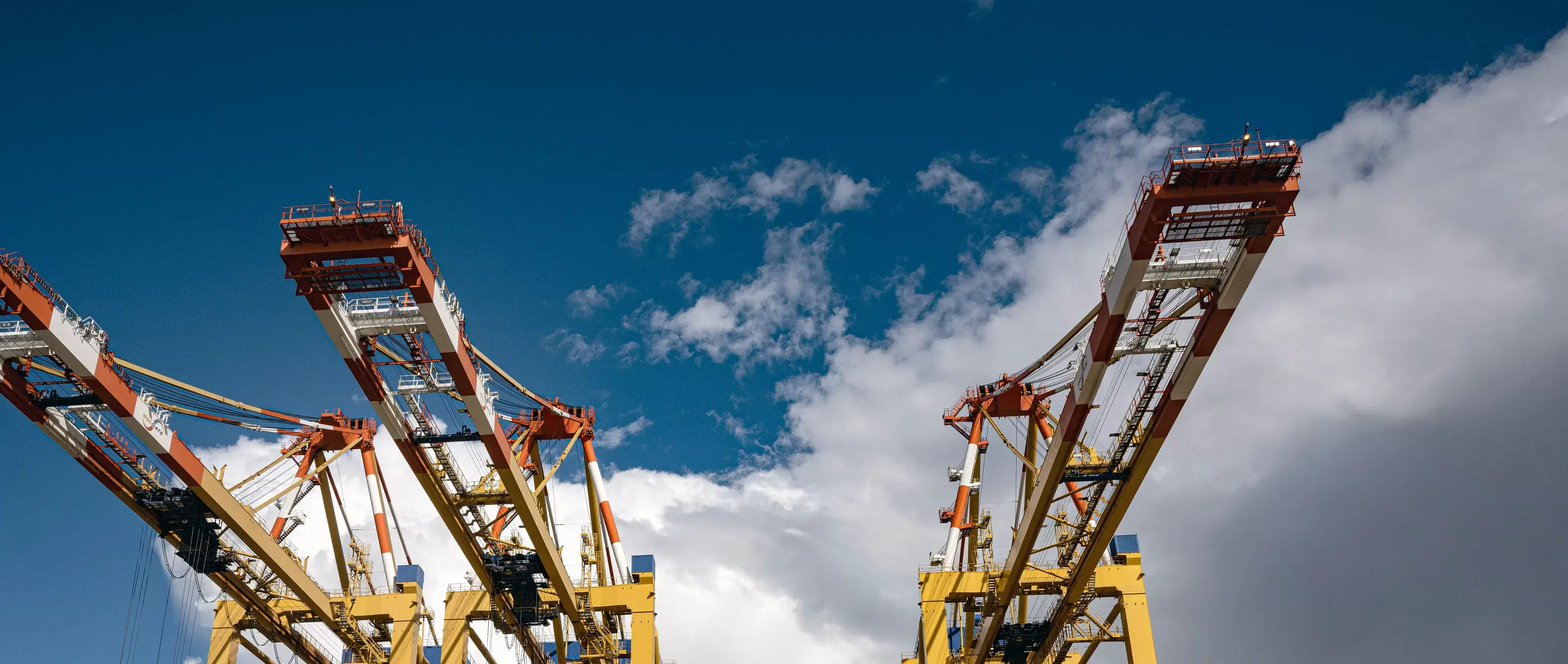 Cranes working a vessel at the quay